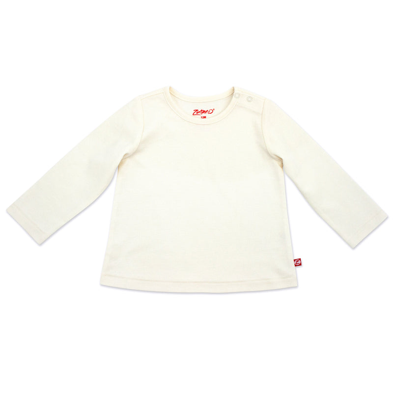 Organic Cotton Long Sleeve Swing Tee - Cream