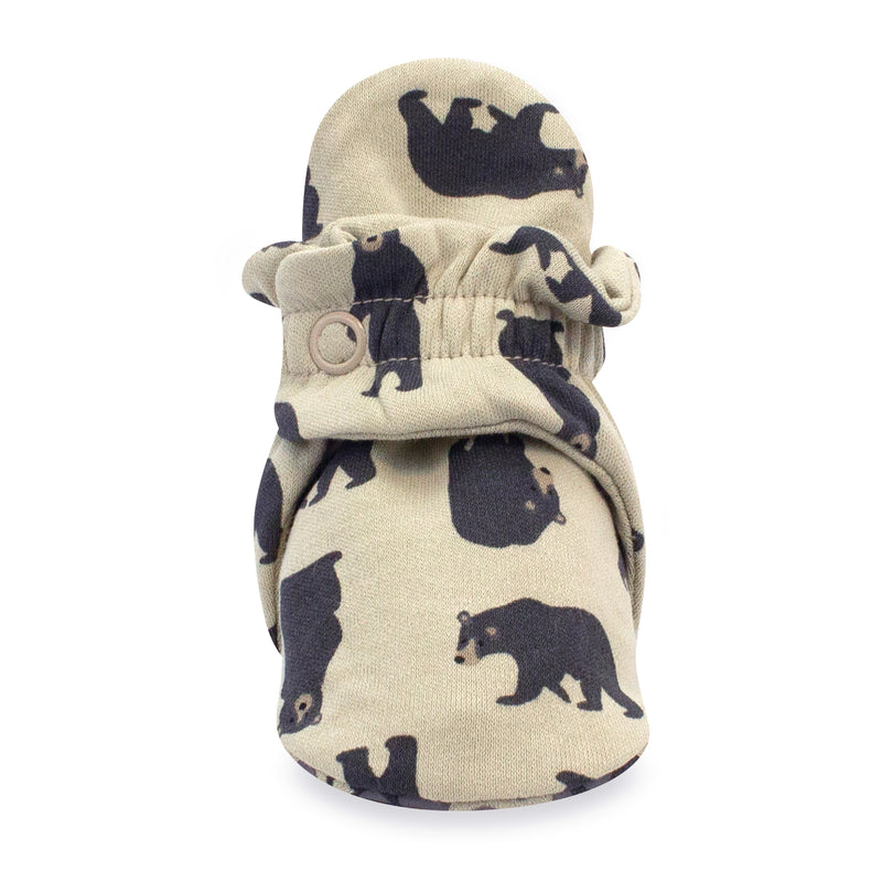 Black Bears Organic Cotton Gripper Baby Bootie