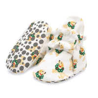 Zutano baby Bootie Holiday Dogs Organic Cotton Gripper Baby Bootie