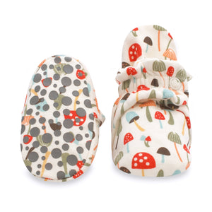 Zutano baby Bootie Mushrooms Organic Cotton Gripper Baby Bootie