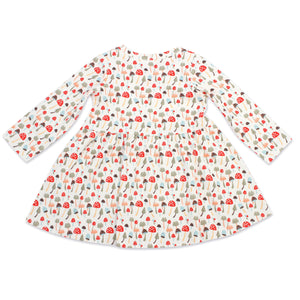 Zutano baby Dress Mushrooms Organic Cotton Long Sleeve Forever Dress