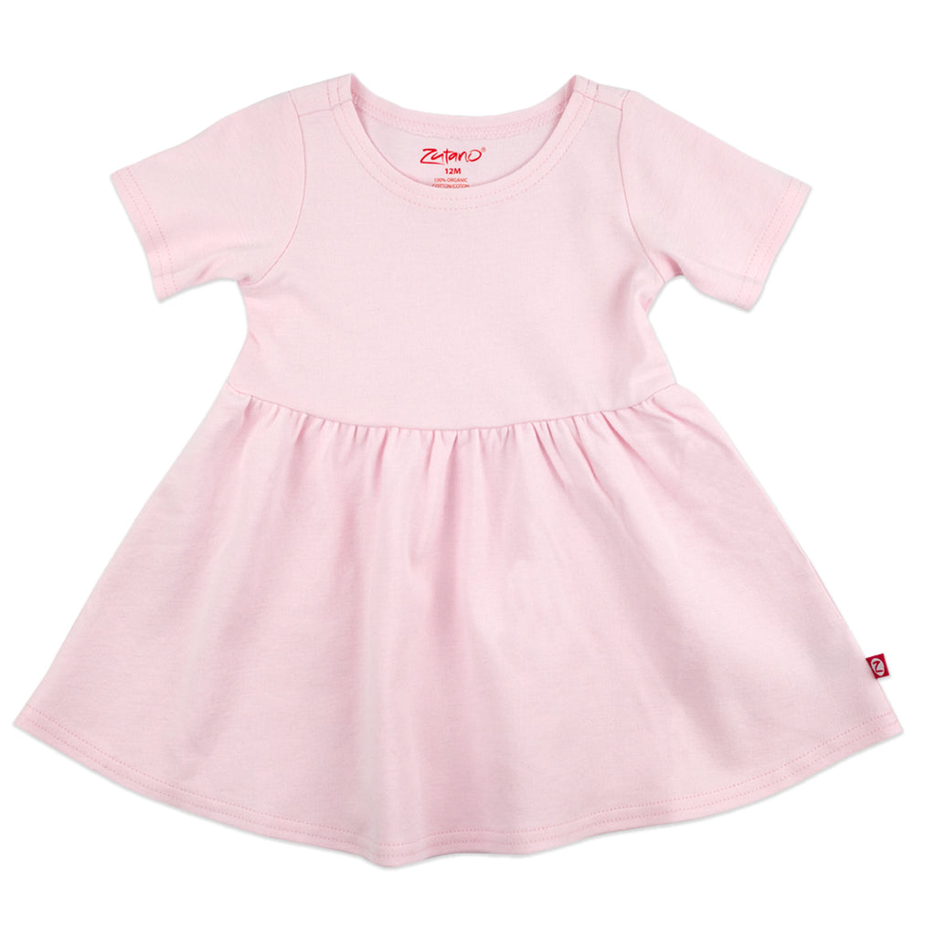 Organic Cotton Forever Dress - Baby Pink