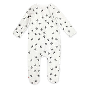 Hashtag Organic Cotton Footie - White