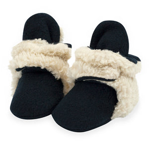 Cozie Furry Baby Bootie - Black