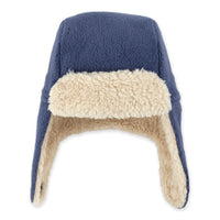 Furry Fleece Trapper Hat - Denim Navy