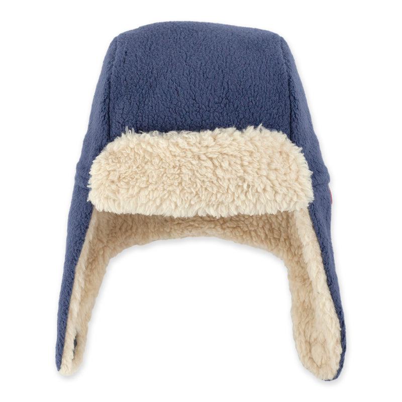 Furry Fleece Trapper Hat - Denim Navy