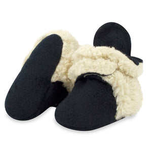 Cozie Furry Baby Bootie - Black