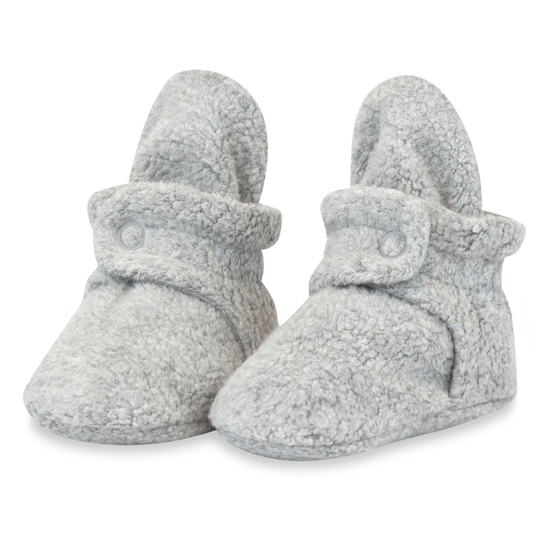Cozie Fleece Baby Bootie - Heather Gray
