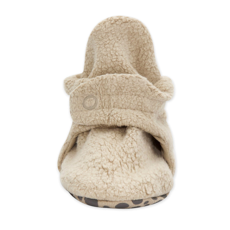 Cozie Fleece Gripper Baby Bootie - Khaki