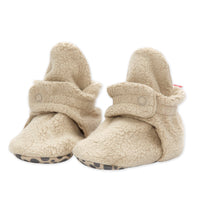 Cozie Fleece Gripper Baby Bootie - Khaki