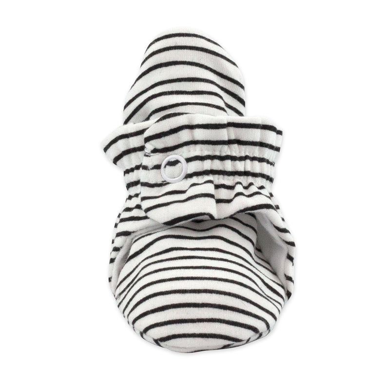 Pencil Stripe Organic Cotton Gripper Baby Bootie