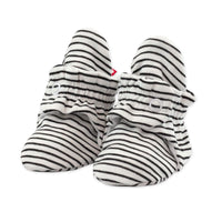 Pencil Stripe Organic Cotton Gripper Baby Bootie
