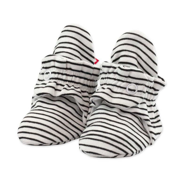 Pencil Stripe Organic Cotton Gripper Baby Bootie