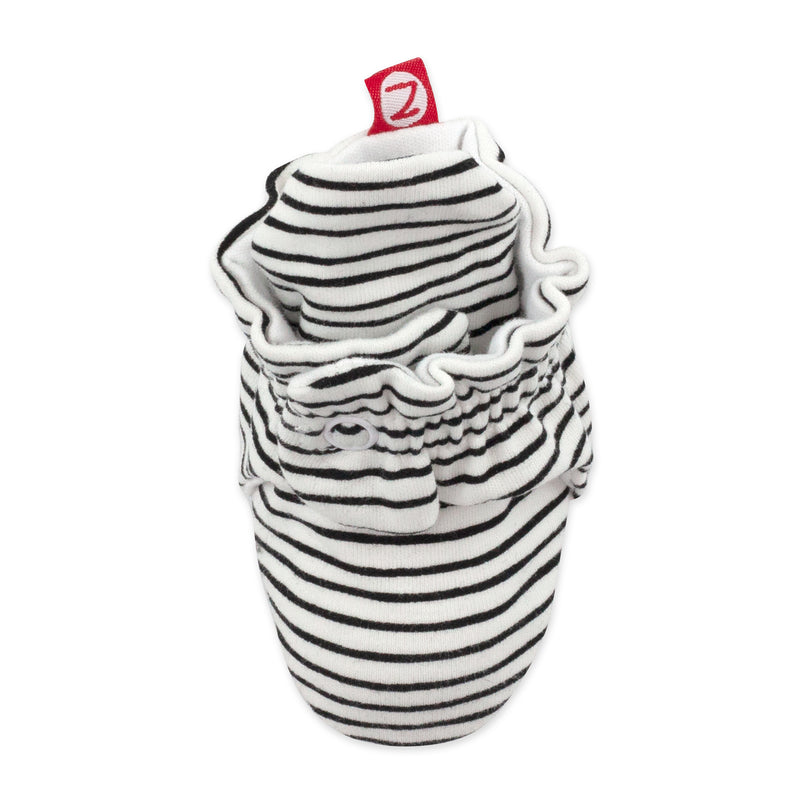 Pencil Stripe Organic Cotton Gripper Baby Bootie