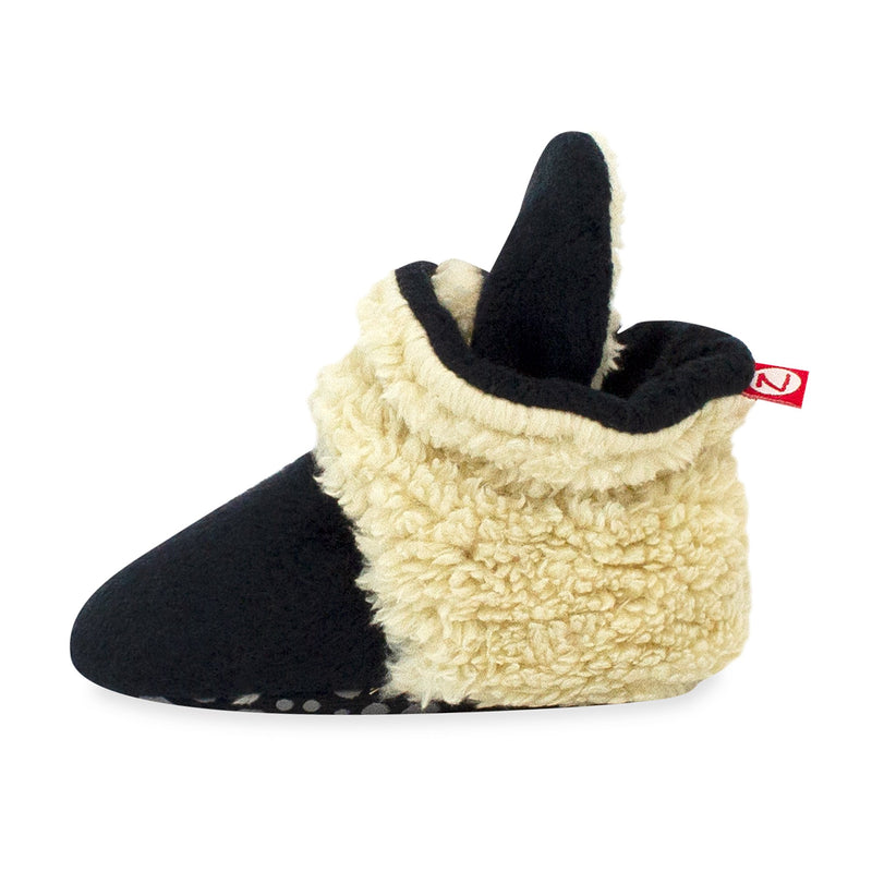 Zutano baby Bootie Cozie Furry Gripper Baby Bootie - Black