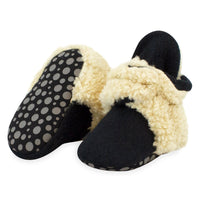 Zutano baby Bootie Cozie Furry Gripper Baby Bootie - Black