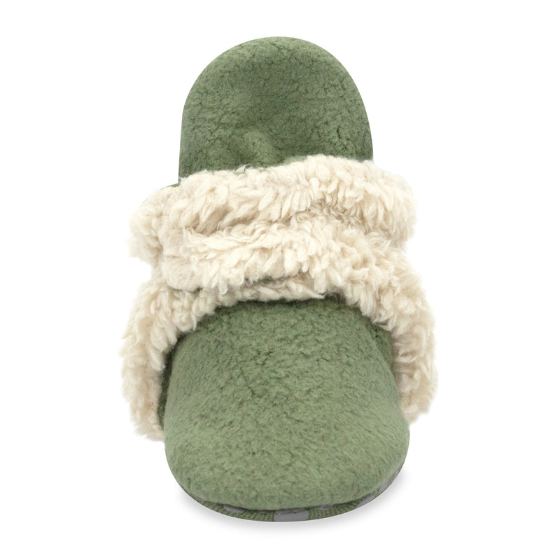 Zutano baby Bootie Cozie Furry Gripper Baby Bootie - Olive
