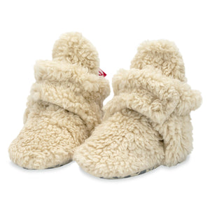Zutano baby Bootie Furry Gripper Baby Bootie - Oat