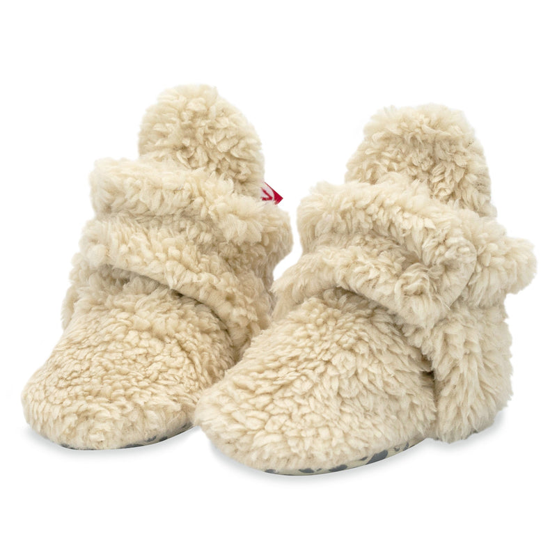 Zutano baby Bootie Furry Gripper Baby Bootie - Oat