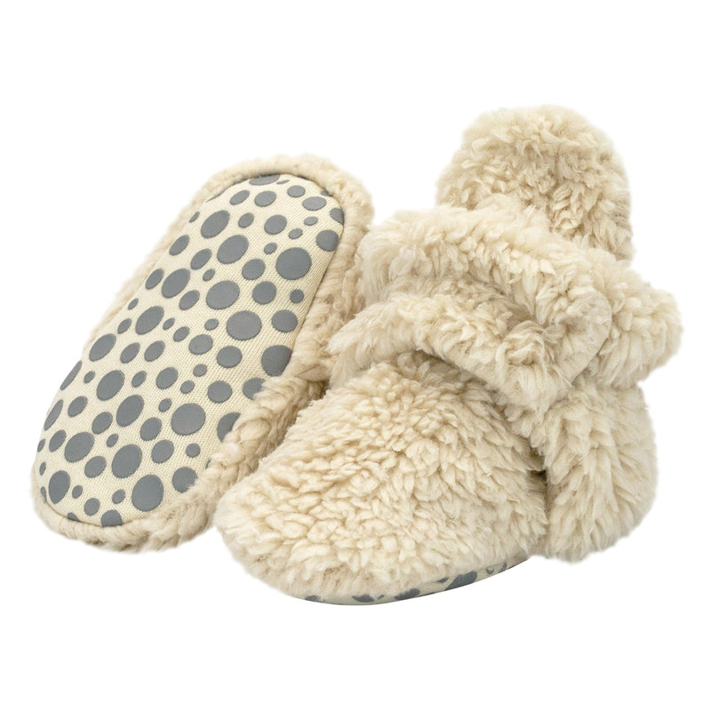Zutano baby Bootie Furry Gripper Baby Bootie - Oat