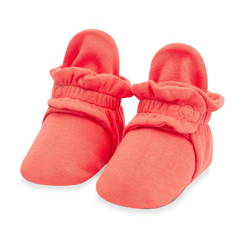 Zutano baby Bootie Organic Cotton Gripper Baby Bootie - Coral