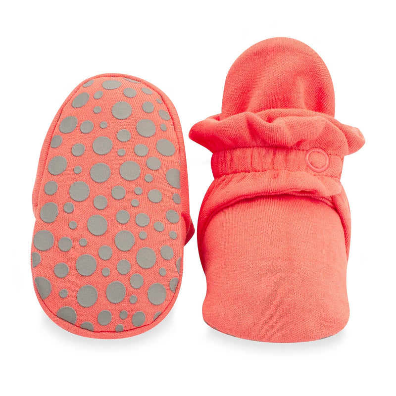 Zutano baby Bootie Organic Cotton Gripper Baby Bootie - Coral