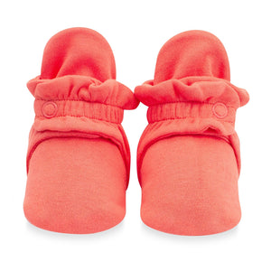 Zutano baby Bootie Organic Cotton Gripper Baby Bootie - Coral