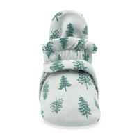 Zutano baby Bootie Pine Trees Organic Cotton Gripper Baby Bootie