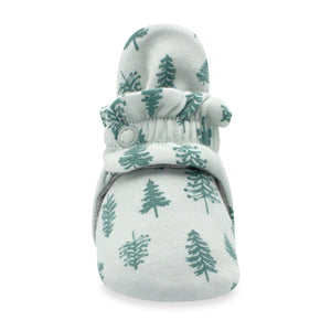 Zutano baby Bootie Pine Trees Organic Cotton Gripper Baby Bootie