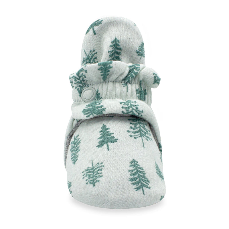Zutano baby Bootie Pine Trees Organic Cotton Gripper Baby Bootie
