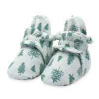 Zutano baby Bootie Pine Trees Organic Cotton Gripper Baby Bootie