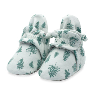 Zutano baby Bootie Pine Trees Organic Cotton Gripper Baby Bootie