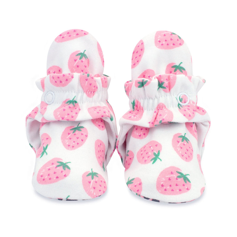 Zutano baby Bootie Strawberries Organic Cotton Gripper Baby Bootie