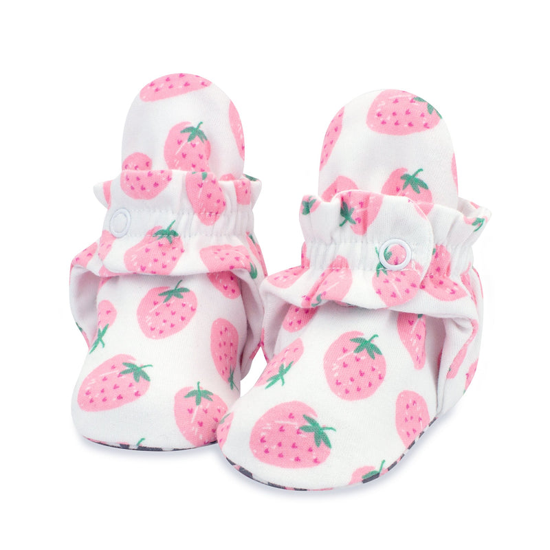 Zutano baby Bootie Strawberries Organic Cotton Gripper Baby Bootie