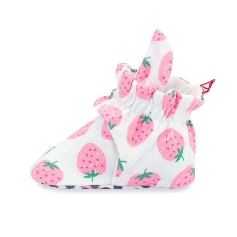 Zutano baby Bootie Strawberries Organic Cotton Gripper Baby Bootie