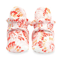 Zutano baby Bootie Tie Dye Organic Cotton Gripper Baby Bootie-Coral