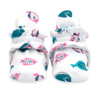 Zutano baby Bootie Tropical Fish Organic Cotton Gripper Baby Bootie