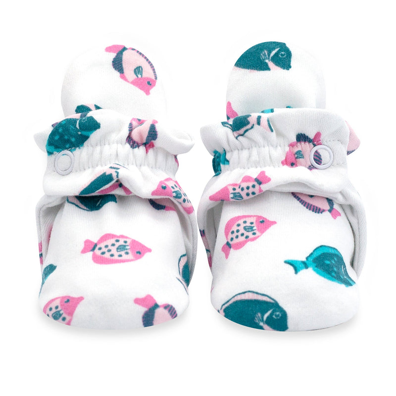 Zutano baby Bootie Tropical Fish Organic Cotton Gripper Baby Bootie