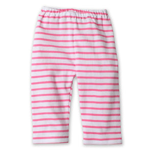 Zutano baby Bottom Breton Stripe Baby Pant - Hot Pink