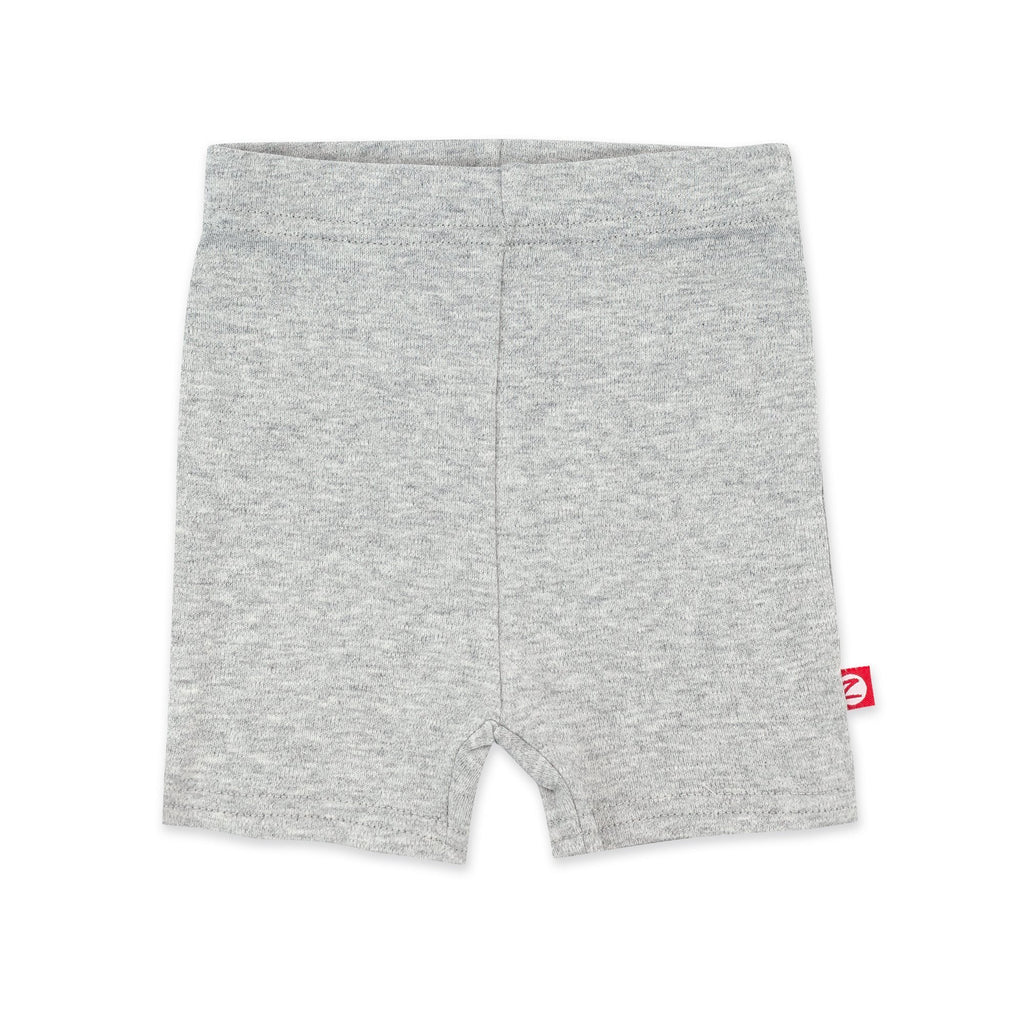 Zutano baby Bottom Organic Cotton Bike Short - Heather Gray