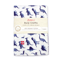 Zutano baby Burp Cloth Dinos Organic Cotton Burp Cloth 5 Pack - Navy Multi