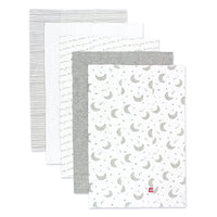 Zutano baby Burp Cloth Moons Organic Cotton Burp Cloth 5 Pack - Gray Multi