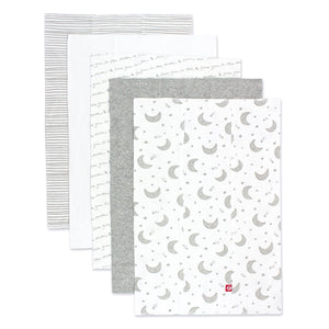 Zutano baby Burp Cloth Moons Organic Cotton Burp Cloth 5 Pack - Gray Multi
