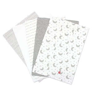 Zutano baby Burp Cloth Moons Organic Cotton Burp Cloth 5 Pack - Gray Multi