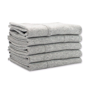 Zutano baby Burp Cloth Solid Organic Cotton Burp Cloth 5 Pack - Heather Gray