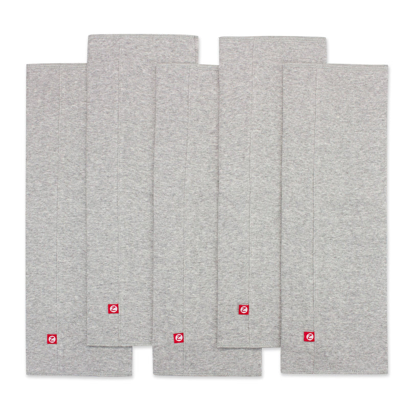 Zutano baby Burp Cloth Solid Organic Cotton Burp Cloth 5 Pack - Heather Gray