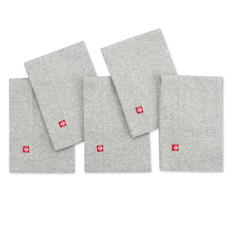Zutano baby Burp Cloth Solid Organic Cotton Burp Cloth 5 Pack - Heather Gray