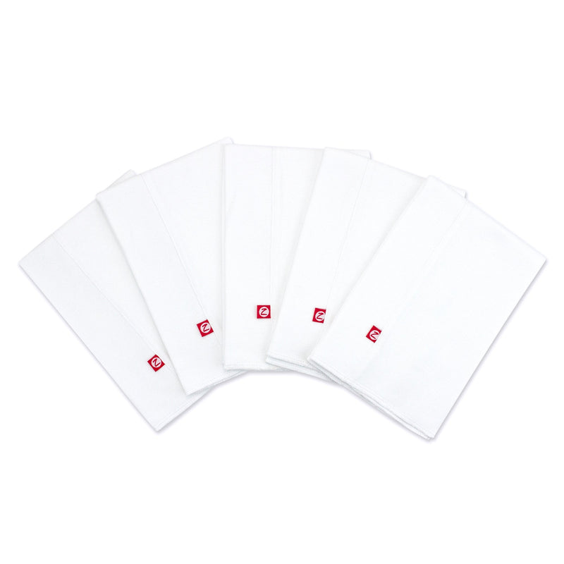 Zutano baby Burp Cloth Solid Organic Cotton Burp Cloth 5 Pack - White