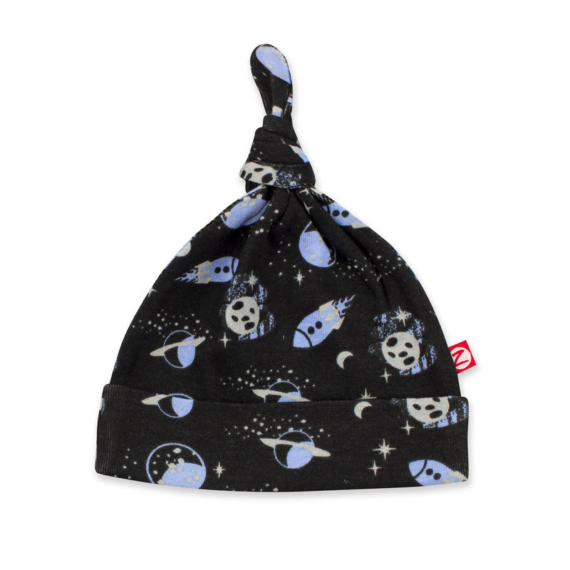Zutano baby Hat Lost In Space Organic Cotton Rib Knot Hat