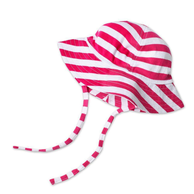 Zutano baby Hat Stripe Sun Hat - Fuchsia